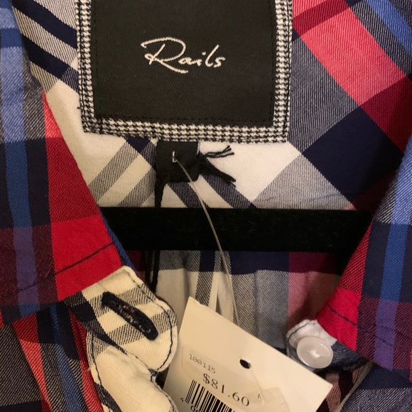 Rails red white and blue flannel - Picture 2 of 2